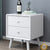 Button solid wood bedside table 