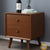 Button solid wood bedside table 