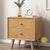 Button solid wood bedside table 