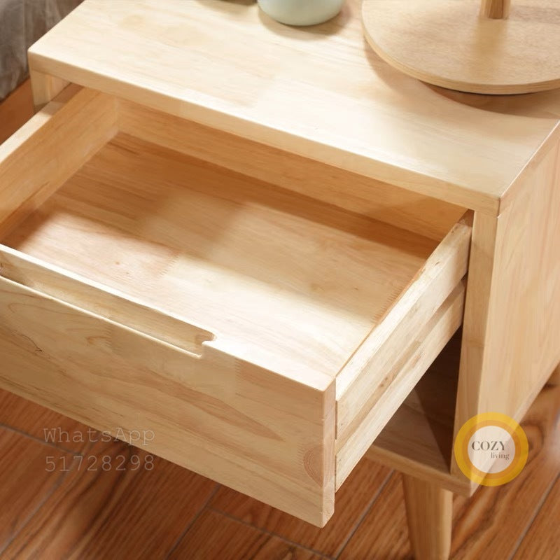 W21 solid wood bedside table 