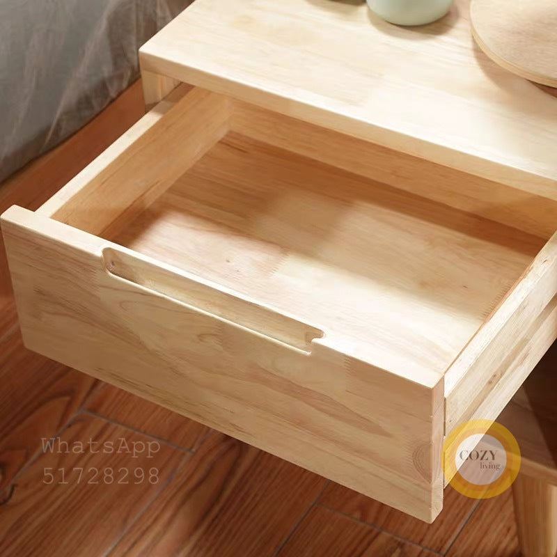 W22 solid wood bedside table 