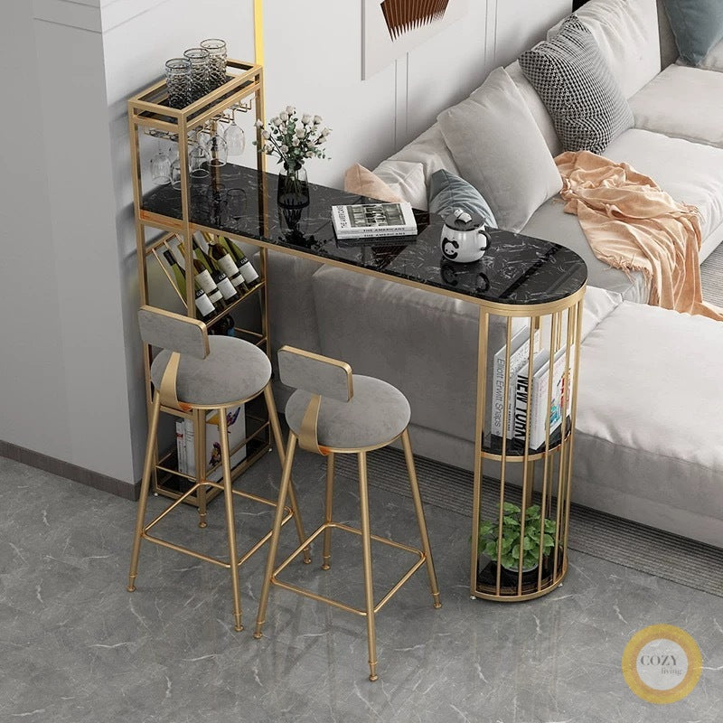 Light luxury marble bar