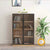 Double door glass solid wood bookcase 