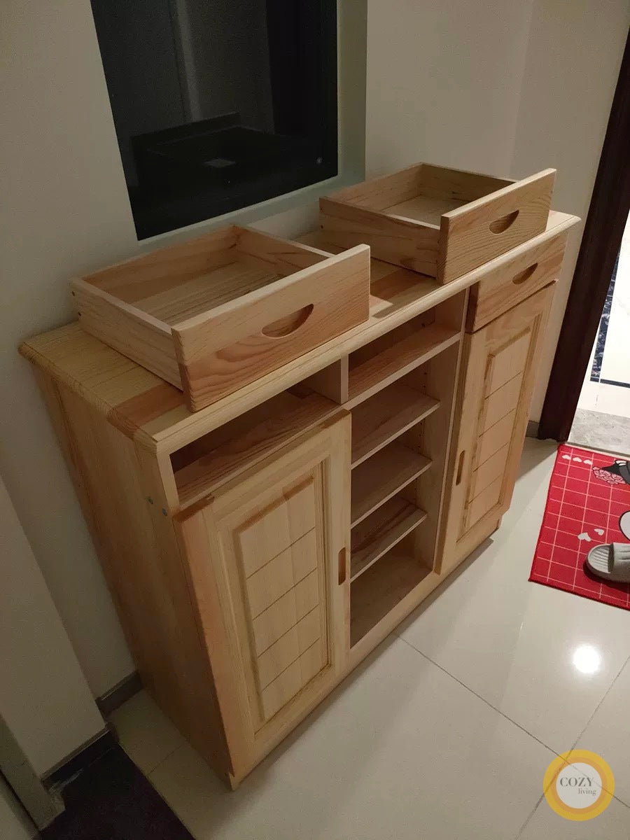 Pine shoe cabinet 