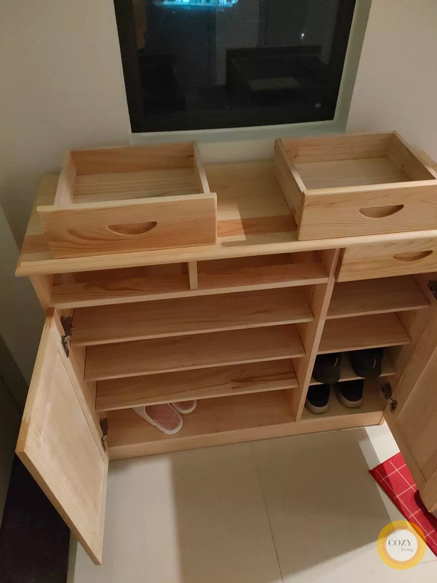 Pine shoe cabinet 