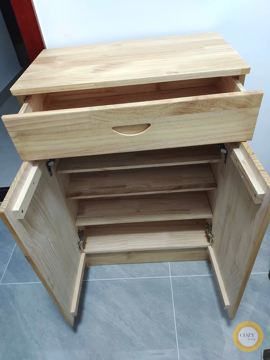 Pine shoe cabinet 