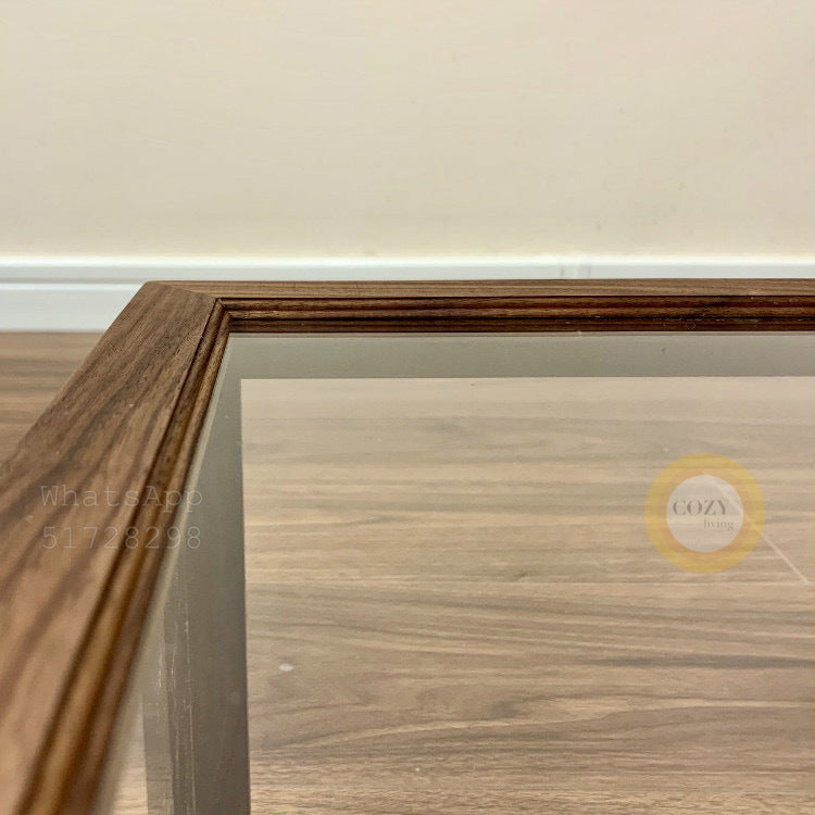 Solid wood transparent shoe box display box/free installation/magnetic door opening 