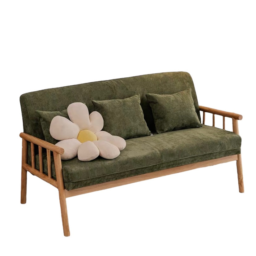 NUJI Japanese style corduroy solid wood sofa