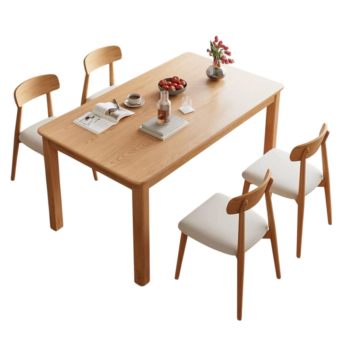 静かな角－ 實木餐枱