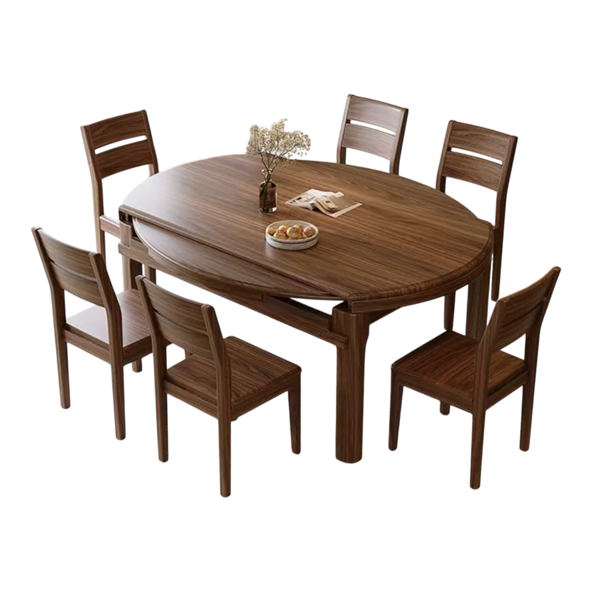 𝐅Ö𝐑𝐓𝐄 實木餐枱可伸縮圓餐枱