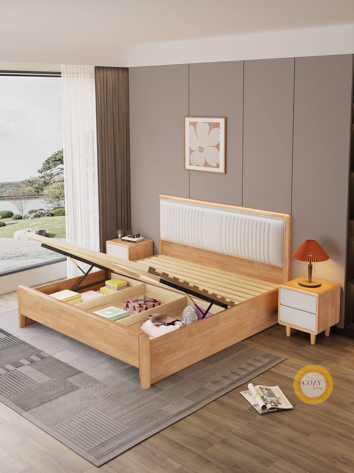 997 Nordic solid wood bed 