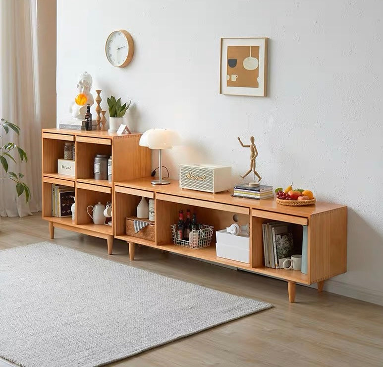 𝐙𝟎𝟑𝟖 Japanese style Changhong glass/rattan TV cabinet solid wood𝐭𝐯 𝐜𝐚𝐛𝐢𝐧𝐞𝐭 