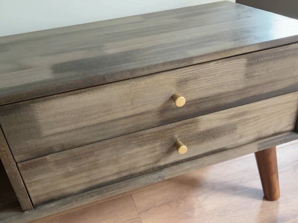 𝐙𝟎𝟕𝟖 Japanese rattan/Changhong glass TV cabinet solid wood𝐭𝐯 𝐜𝐚𝐛𝐢𝐧𝐞𝐭 