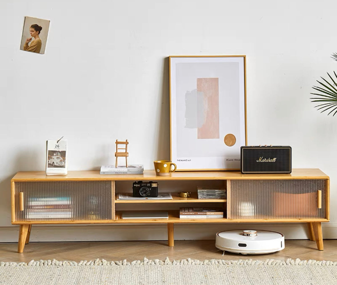 𝐙𝟎𝟏𝟐 Japanese style bamboo TV cabinet𝐭𝐯 𝐜𝐚𝐛𝐢𝐧𝐞𝐭 