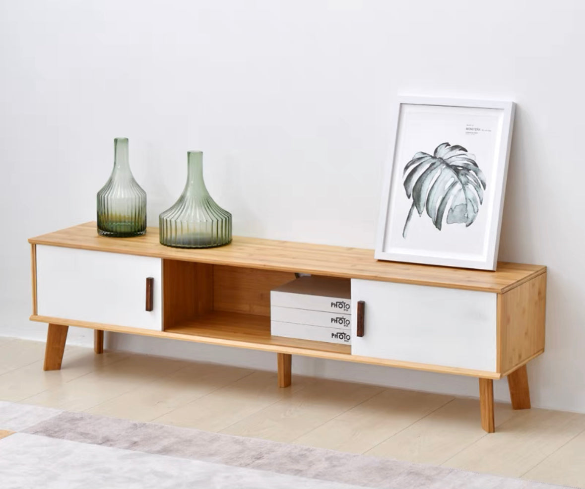 𝐙𝟎𝟐𝟐 Japanese style bamboo TV cabinet𝐭𝐯 𝐜𝐚𝐛𝐢𝐧𝐞𝐭 