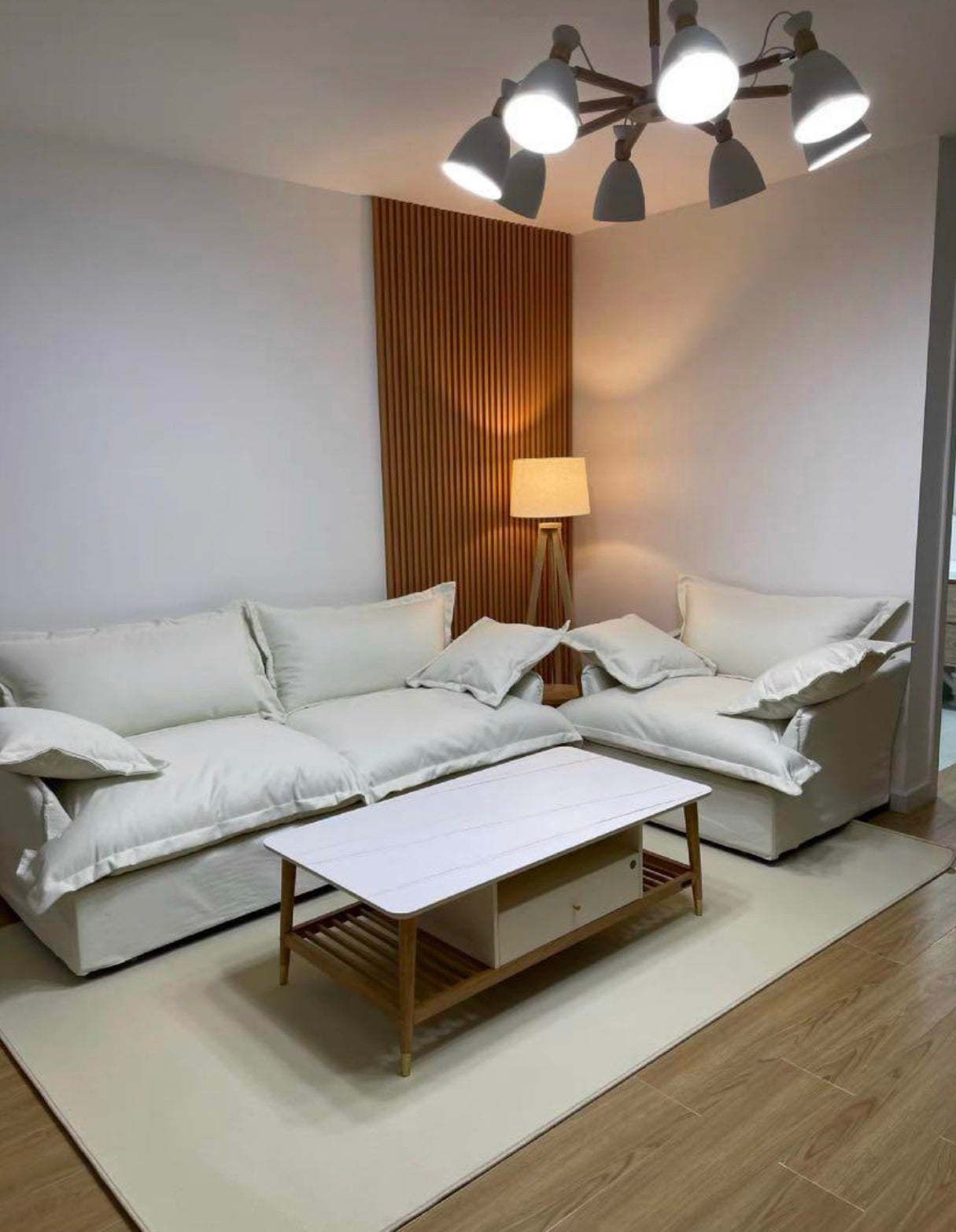 MILTOŃ Nordic super soft down fabric sofa