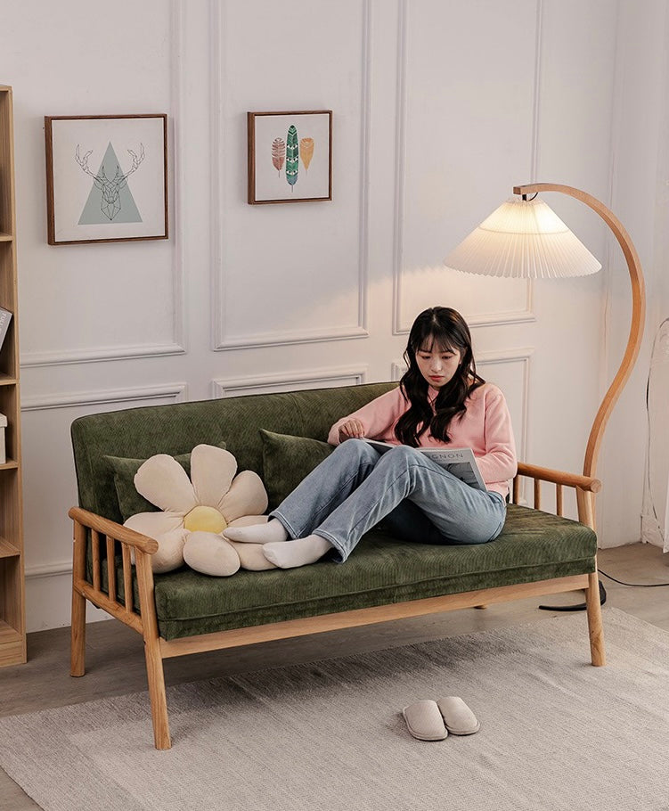 NUJI Japanese style corduroy solid wood sofa