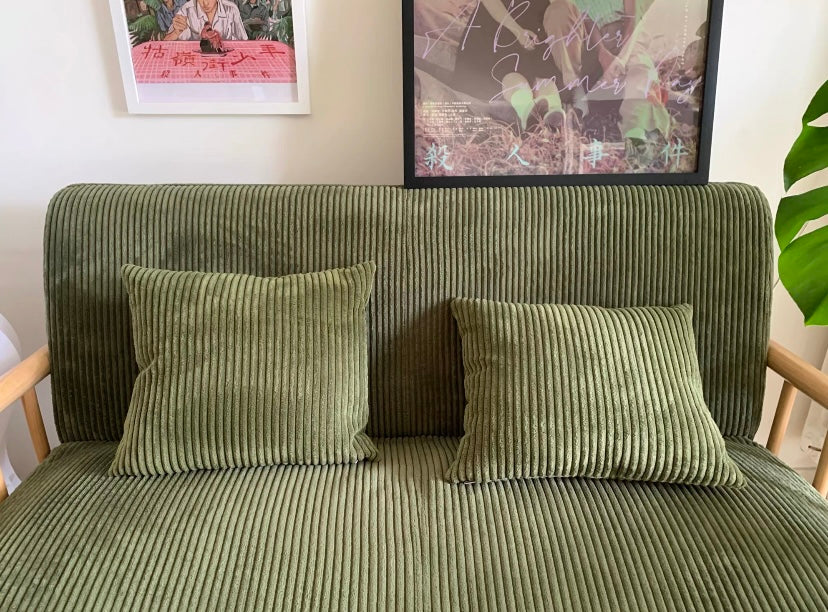 NUJI Japanese style corduroy solid wood sofa