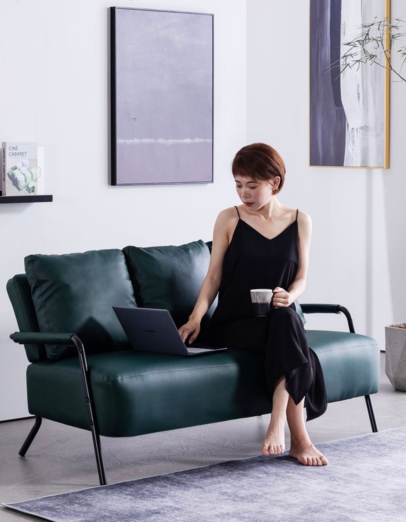 Retro sofa Nordic technology cloth COZ-0174