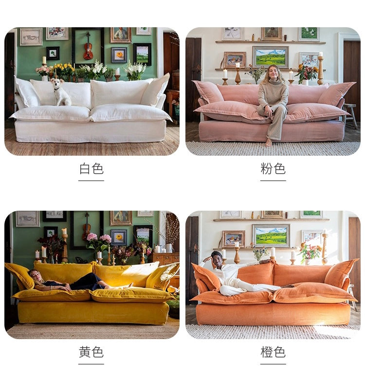 MILTOŃ Nordic super soft down fabric sofa
