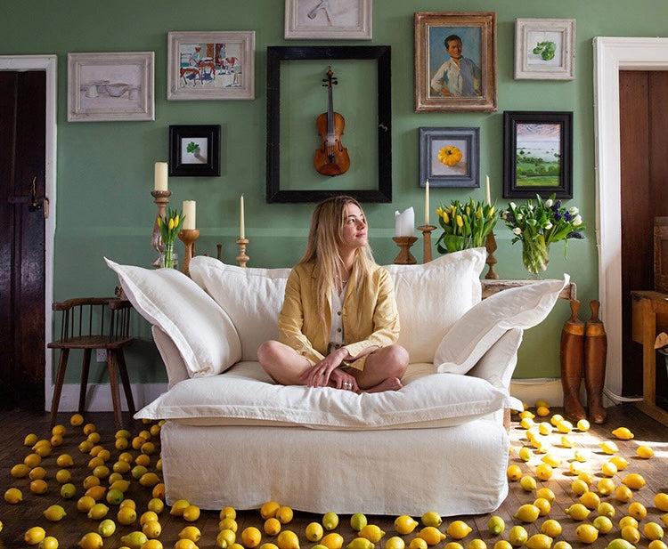 MILTOŃ Nordic super soft down fabric sofa
