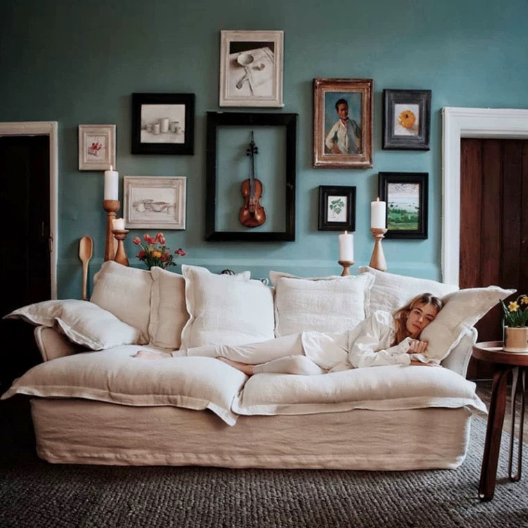 MILTOŃ Nordic super soft down fabric sofa
